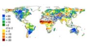 Sonderangebot: Signifikante Veränderungen des durchschnittlichen jährlichen Abflusses unter CRU-Klima von 1901 bis 1970 gegenüber 1971 bis 2002. --- Quelle - Geophysical Research Letters von %