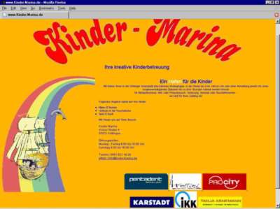 Porth , 2006 © Das Segelschiff auf dem Regenbogen ziert sowohl die Website wie auch das Schaufenster von Kinder-Marina in der Groner Straße 4.