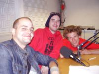 Porth , 2006 © A.Vacate, die Band von Tobi, Sean und Zac, im Studio vom Stadtradio Göttingen kurz vor dem Talk.