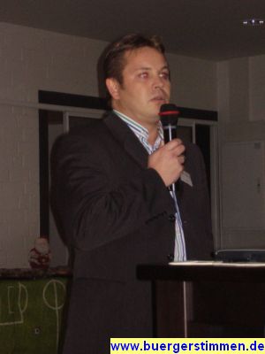 Pressefoto: http://www.buergerstimmen.de/ , 2008 © Markus Schreier begrüßte für den Göttinger Kreis den Redner, die Gäste und die Sponsoren